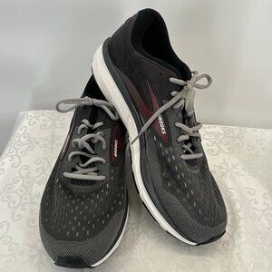 Brooks Men's Wide Ghost 13 Wide 2E‎ Running Shoes Gray & Black Cushion Sole